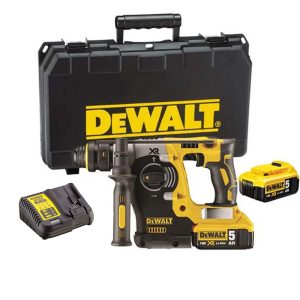 Dewalt DCH273P2 18V XR Brushless SDS+ Hammer Drill with 2x 5.0Ah Batteries, Charger & Case