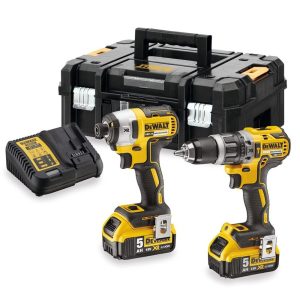 Dewalt DCK266P2T 2 Piece 18V XR Brushless Power Tool Kit, 2x 5.0Ah Batteries, Charger & TSTAK Case