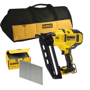 Dewalt DCN660N 18V XR Brushless Second Fix Finishing Angled Nail Gun, 2500x 32mm 16g 20° Angled Brad