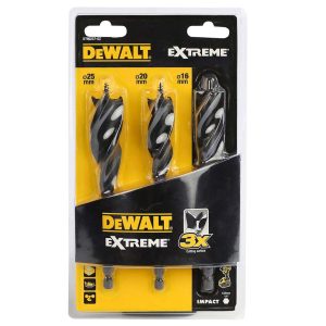 Dewalt Extreme DT90237-QZ 3 Piece Tri Flute Auger Drill Bit Set - 152mm