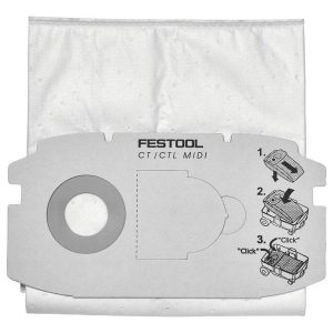 Festool 498411 SC FIS-CT MIDI/5 SELFCLEAN Filter Bags - Pack of 5