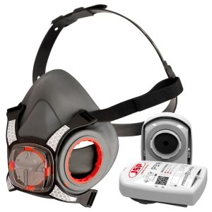 JSP FORCE 8 Typhoon Valved Half Mask - 2 x P3 PRESS TO CHECK Filters