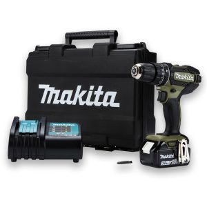 Makita DHP482SFO 18V LXT Combi Drill Limited Edition (Outdoor Range: Green), with 1x 3.0Ah Battery,
