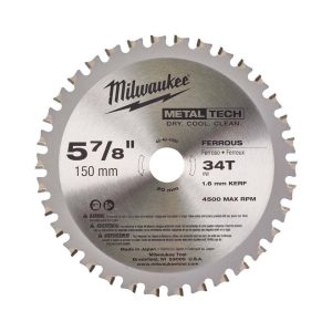 Milwaukee 48404080 150mm x 20mm 34T Metal Saw Blade