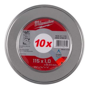 Milwaukee 115mm x 1.0mm Metal Cutting Discs - Pack of 10