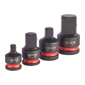 Milwaukee 4 Piece SHOCKWAVE Impact Socket Adaptor Set
