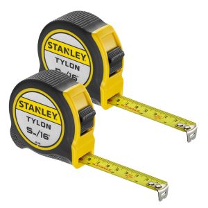 Stanley Tylon Tape Measure 5m/16ft - Pack of 2