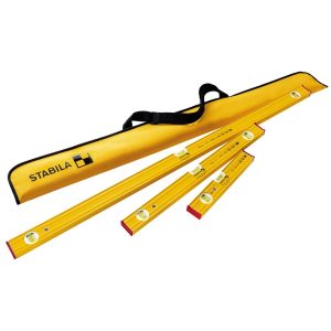 Stabila 3 Piece Type 80 AS Spirit Level Set with Case (300mm, 600mm & 1200mm)