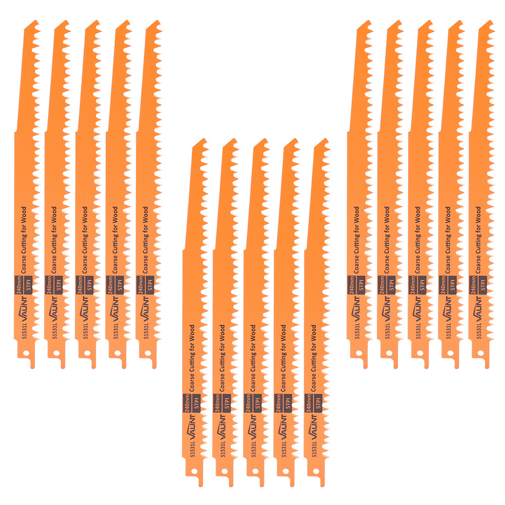 Vaunt Reciprocating Saw Blades For Wood - Pack of 15 (S1531L)