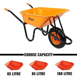Vaunt Essentials Metal Wheelbarrow (65L - 100L Capacity)